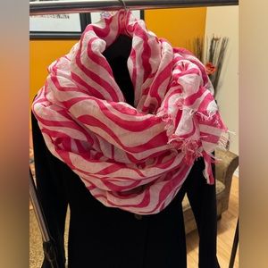 Kate Spade New York Cabana Wave Striped Fringe Large Scarf